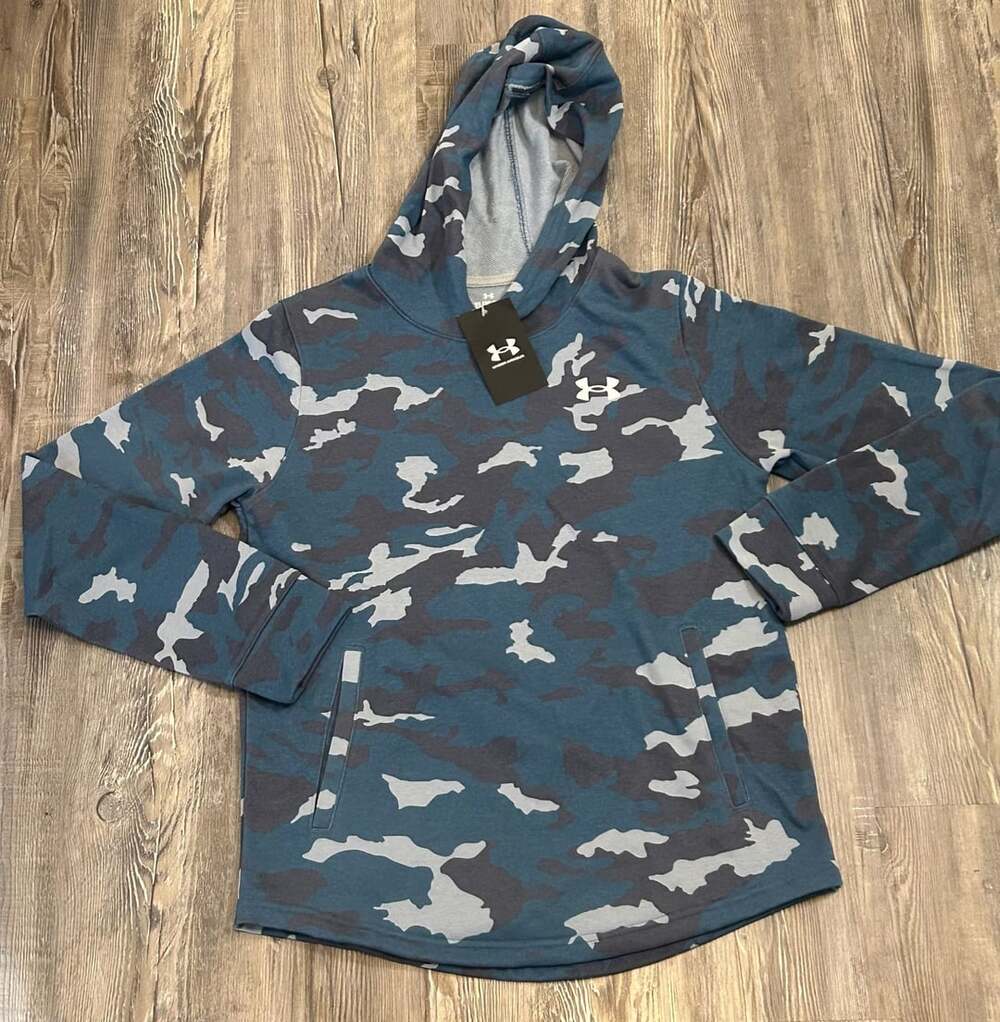 Under Armour Boys Camo Rival Fleece Hoodie Youth Large
